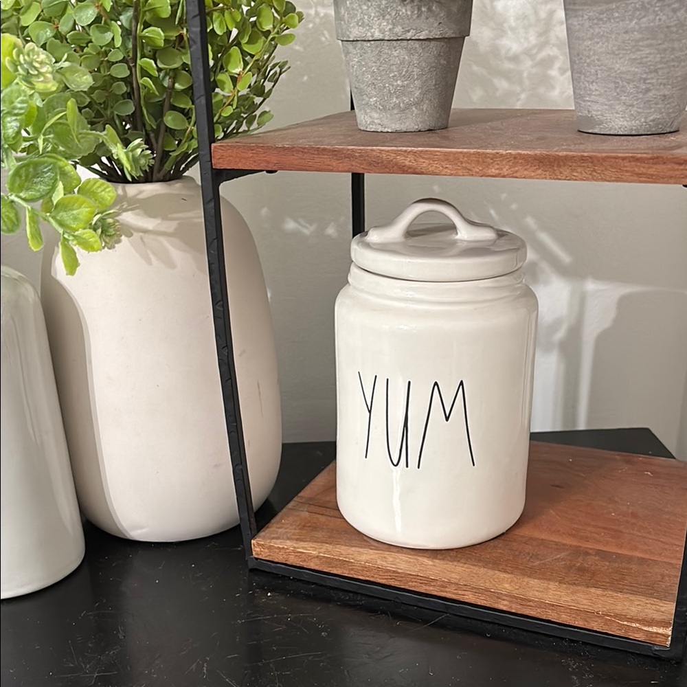 NWT Rae Dunn White Ceramic Kitchen Canister